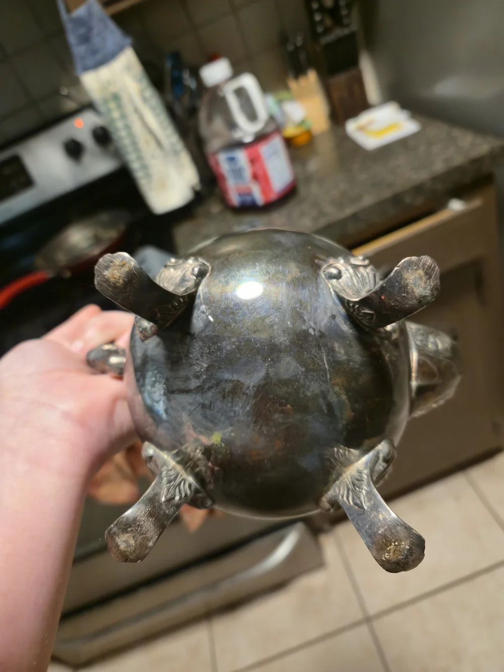 Ornate Three-Piece Silver Tea/Coffee Set